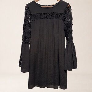 REBELLION AGAIN Lace Bell Sleeve Goth Dark Academia Witchy Dress Whimsigoth